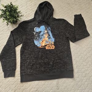 Fifth Sun Star Wars A New Hope Gray Hoodie, Size Medium